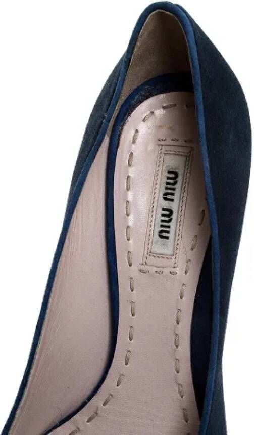 Miu Pre-owned Suede heels Blue Dames