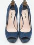 Miu Pre-owned Suede heels Blue Dames - Thumbnail 3
