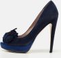 Miu Pre-owned Suede heels Blue Dames - Thumbnail 2