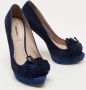 Miu Pre-owned Suede heels Blue Dames - Thumbnail 4