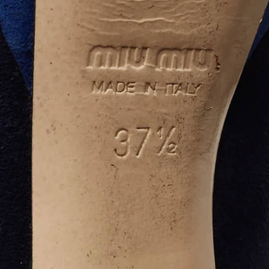 Miu Pre-owned Suede heels Blue Dames