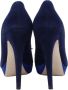 Miu Pre-owned Suede heels Blue Dames - Thumbnail 4