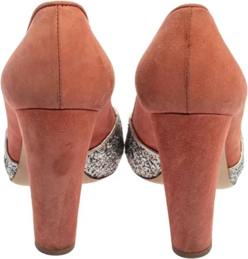 Miu Pre-owned Suede heels Pink Dames