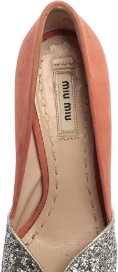 Miu Pre-owned Suede heels Pink Dames