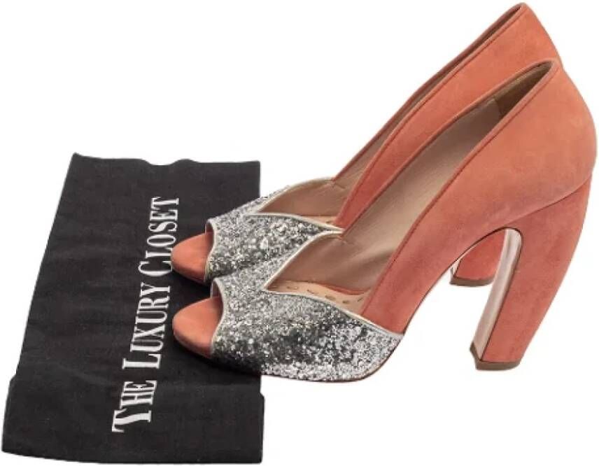 Miu Pre-owned Suede heels Pink Dames