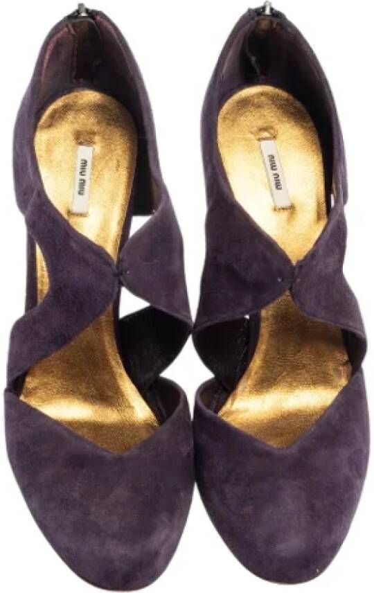Miu Pre-owned Suede heels Purple Dames