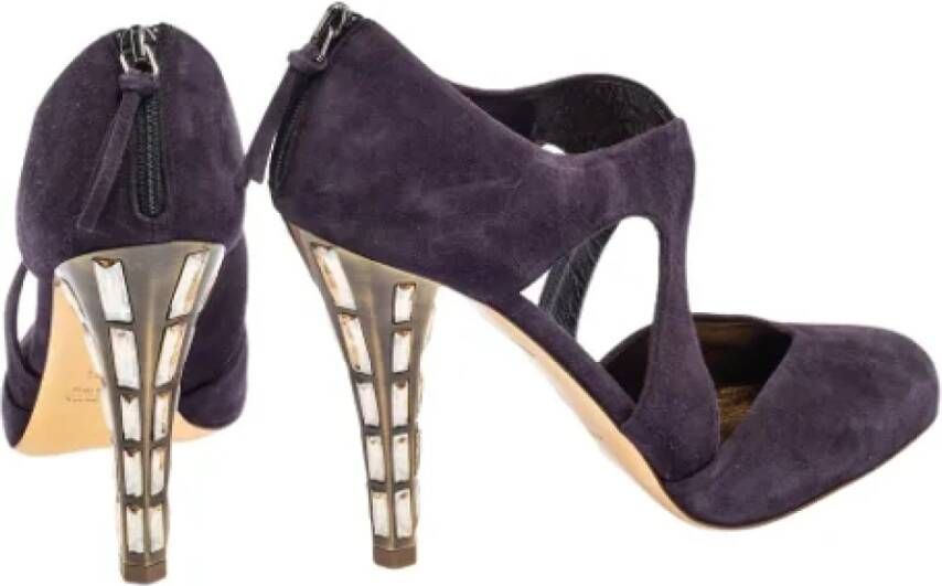 Miu Pre-owned Suede heels Purple Dames