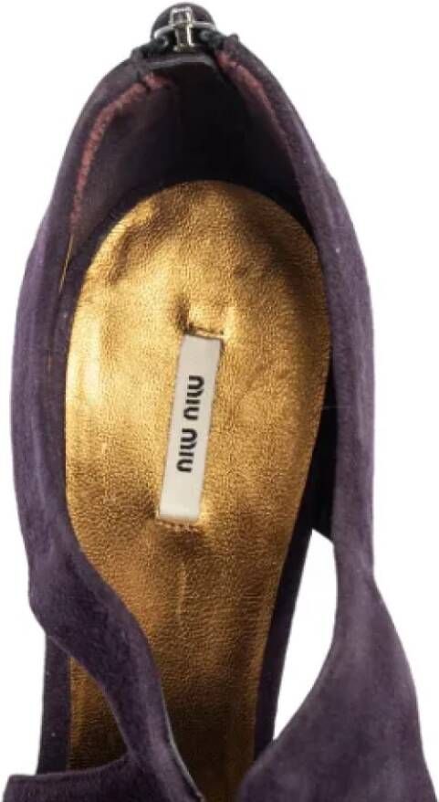 Miu Pre-owned Suede heels Purple Dames