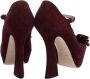 Miu Pre-owned Suede heels Red Dames - Thumbnail 4