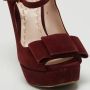 Miu Pre-owned Suede heels Red Dames - Thumbnail 7