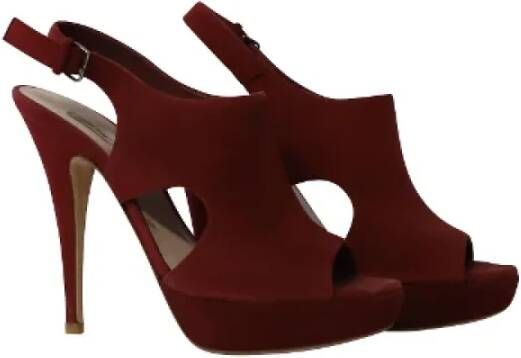 Miu Pre-owned Suede heels Red Dames