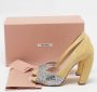 Miu Pre-owned Suede heels Yellow Dames - Thumbnail 9