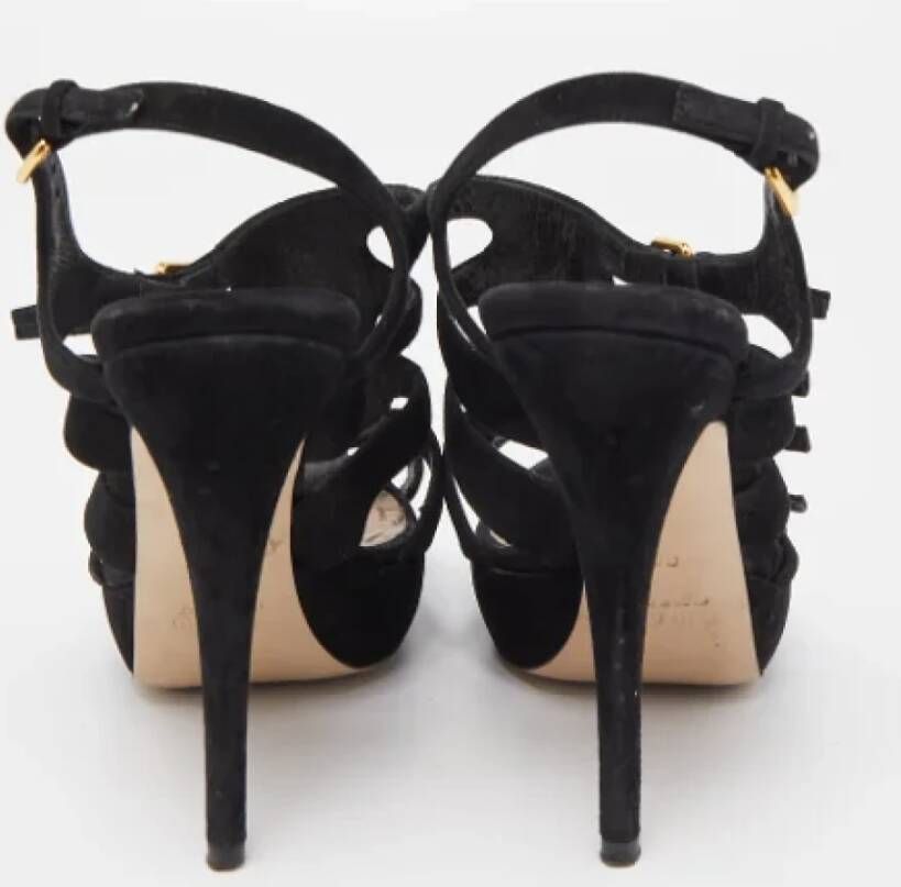 Miu Pre-owned Suede sandals Black Dames