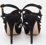 Miu Pre-owned Suede sandals Black Dames - Thumbnail 5