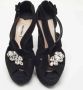 Miu Pre-owned Suede sandals Black Dames - Thumbnail 3