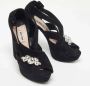 Miu Pre-owned Suede sandals Black Dames - Thumbnail 4