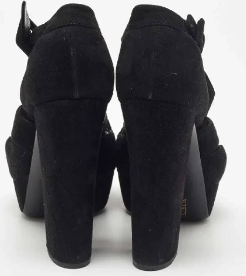 Miu Pre-owned Suede sandals Black Dames