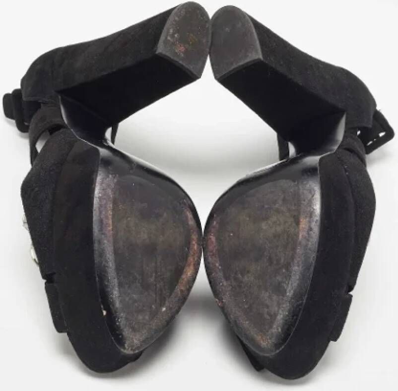 Miu Pre-owned Suede sandals Black Dames