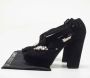 Miu Pre-owned Suede sandals Black Dames - Thumbnail 9