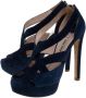 Miu Pre-owned Suede sandals Blue Dames - Thumbnail 3