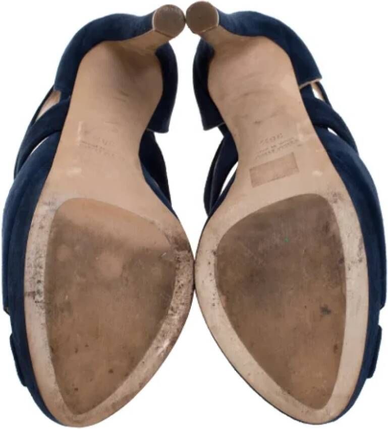 Miu Pre-owned Suede sandals Blue Dames