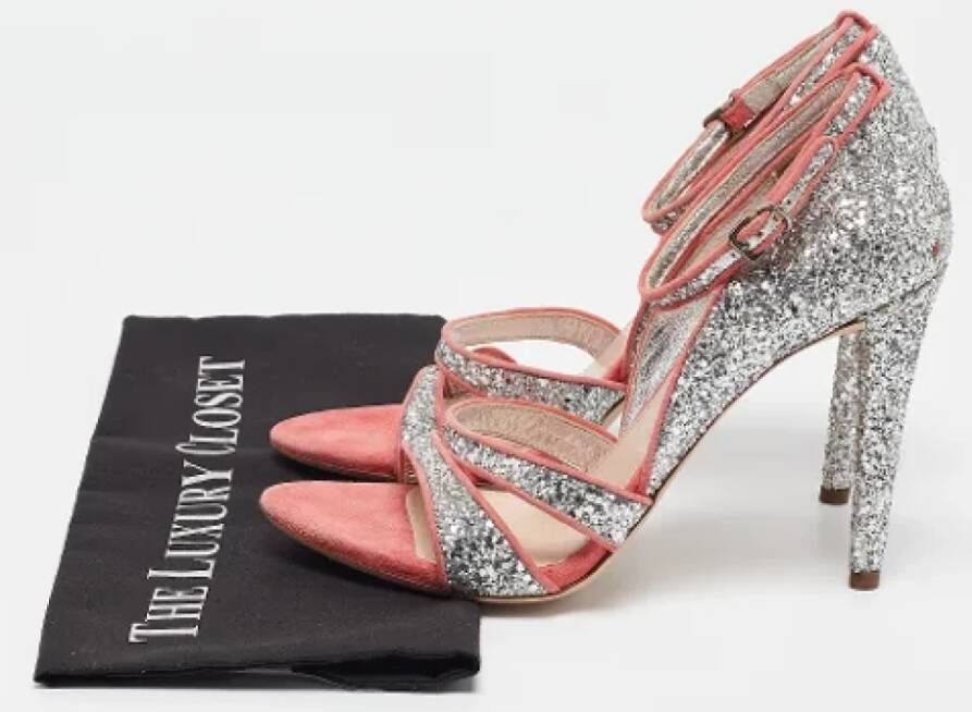 Miu Pre-owned Suede sandals Gray Dames