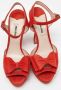 Miu Pre-owned Suede sandals Orange Dames - Thumbnail 3