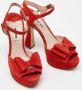 Miu Pre-owned Suede sandals Orange Dames - Thumbnail 4