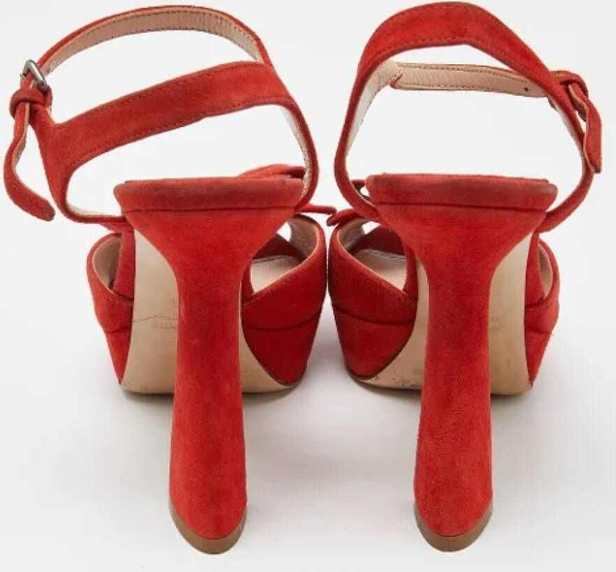 Miu Pre-owned Suede sandals Orange Dames