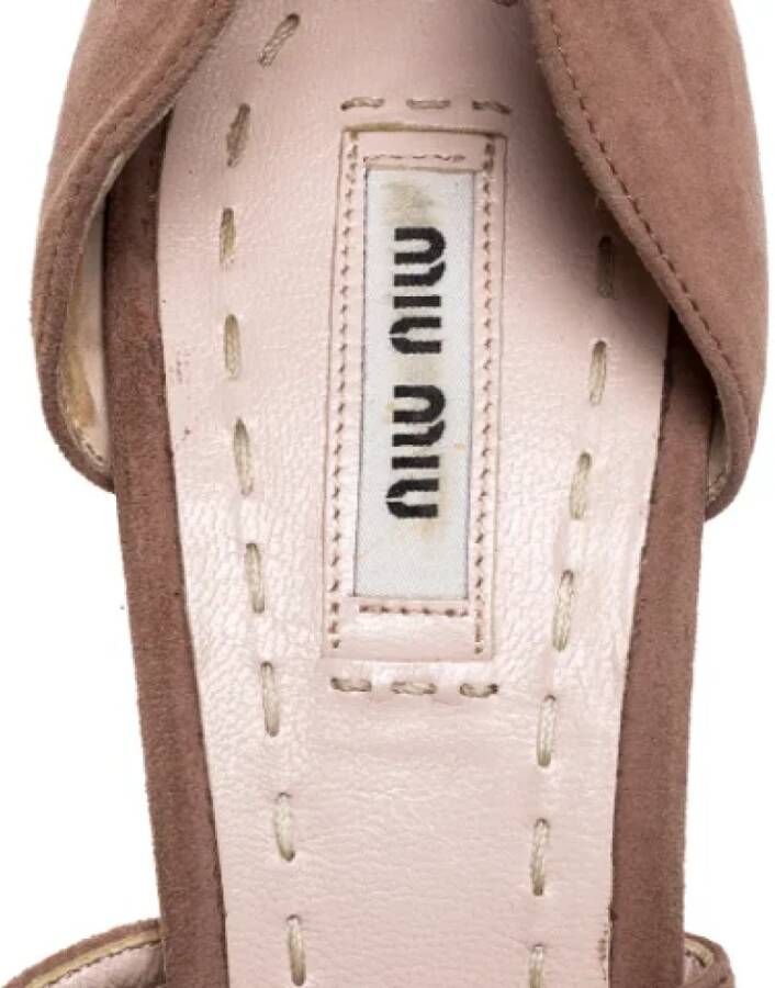 Miu Pre-owned Suede sandals Pink Dames