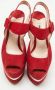 Miu Pre-owned Suede sandals Red Dames - Thumbnail 3