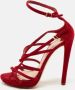 Miu Pre-owned Suede sandals Red Dames - Thumbnail 2
