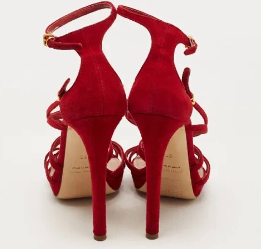 Miu Pre-owned Suede sandals Red Dames