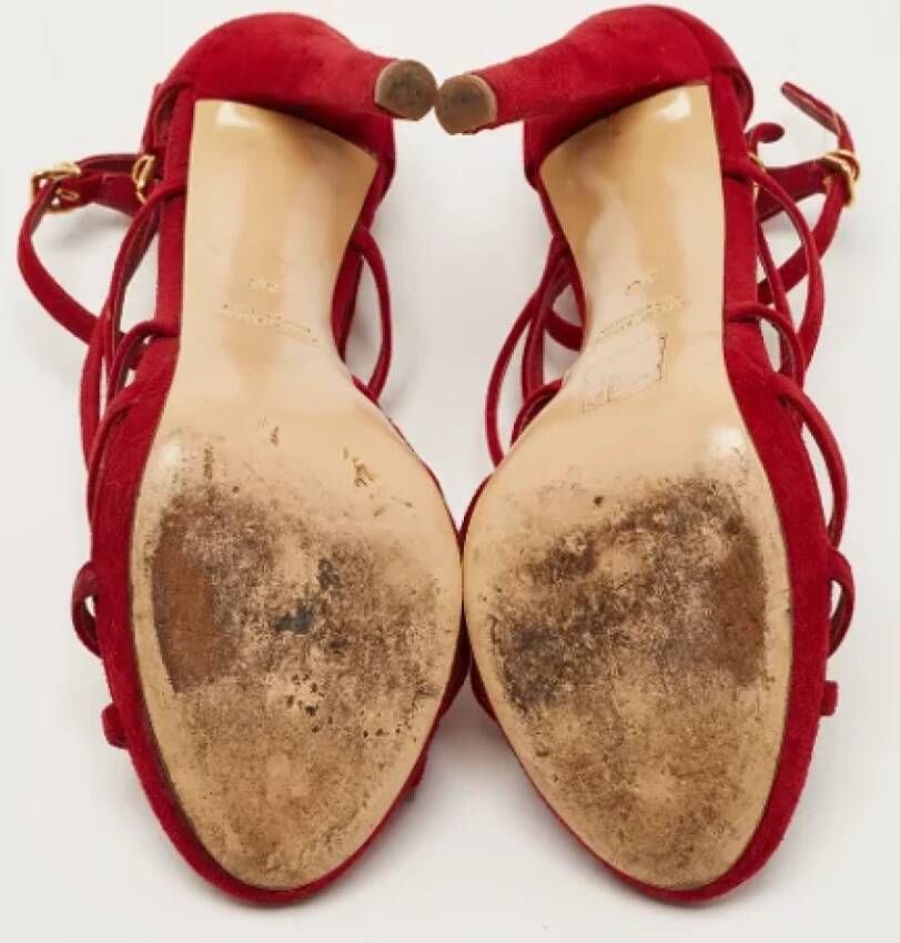 Miu Pre-owned Suede sandals Red Dames