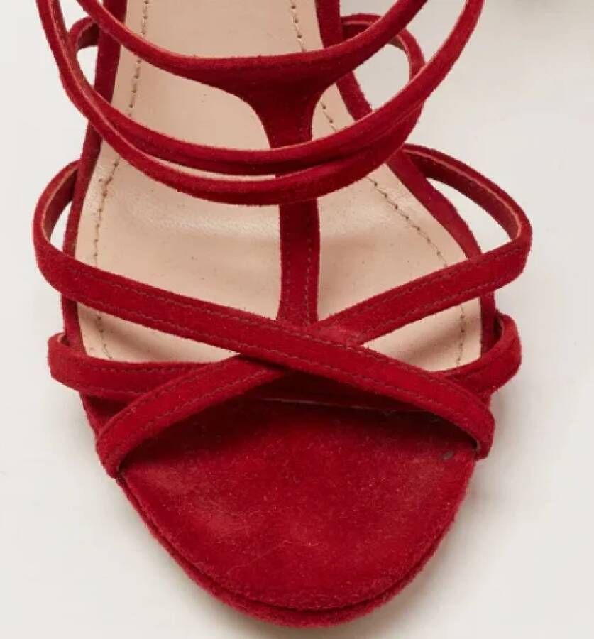 Miu Pre-owned Suede sandals Red Dames