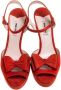 Miu Pre-owned Suede sandals Red Dames - Thumbnail 2