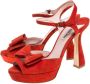 Miu Pre-owned Suede sandals Red Dames - Thumbnail 3