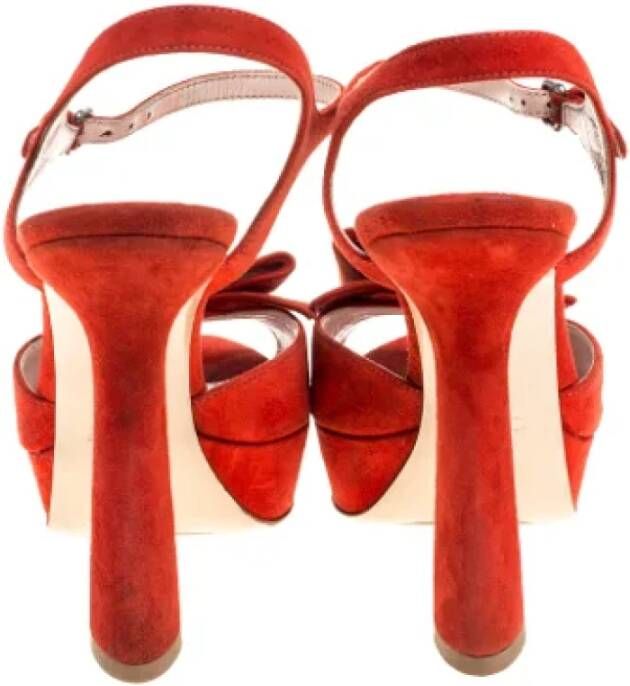 Miu Pre-owned Suede sandals Red Dames