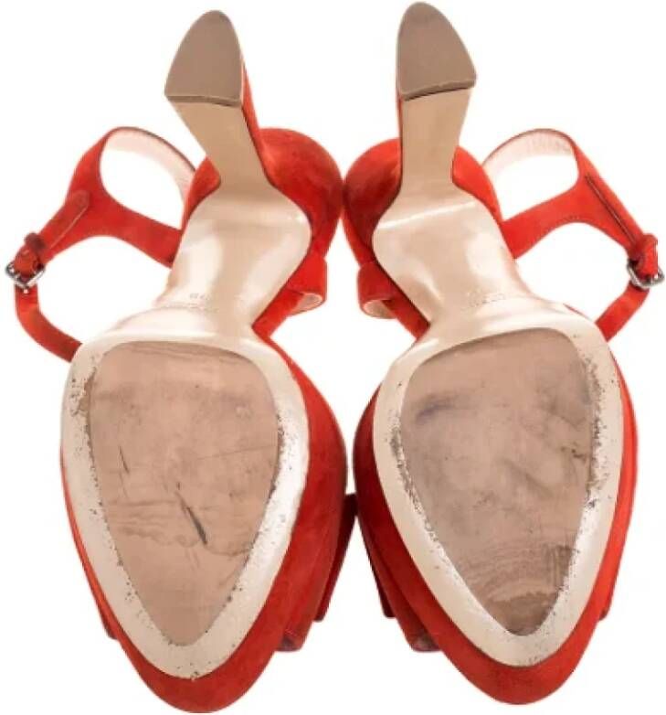 Miu Pre-owned Suede sandals Red Dames