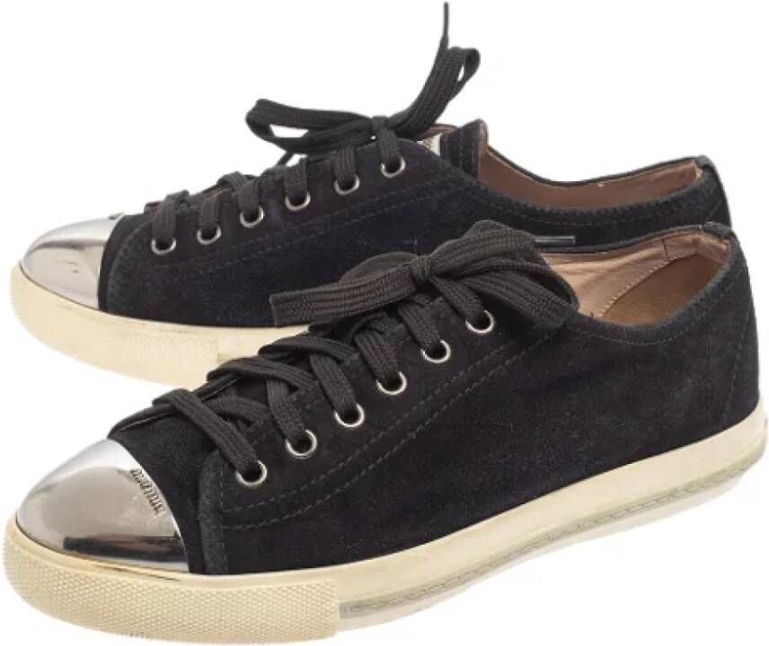 Miu Pre-owned Suede sneakers Black Dames