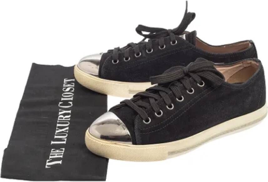 Miu Pre-owned Suede sneakers Black Dames