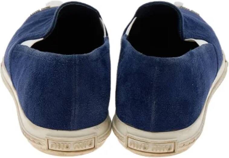 Miu Pre-owned Suede sneakers Blue Dames