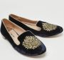 Miu Pre-owned Velvet flats Blue Dames - Thumbnail 4