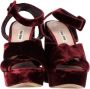 Miu Pre-owned Velvet heels Red Dames - Thumbnail 2