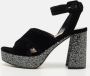 Miu Pre-owned Velvet sandals Black Dames - Thumbnail 2