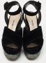 Miu Pre-owned Velvet sandals Black Dames - Thumbnail 3