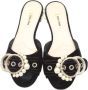 Miu Pre-owned Velvet sandals Black Dames - Thumbnail 6