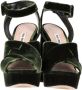 Miu Pre-owned Velvet sandals Green Dames - Thumbnail 2