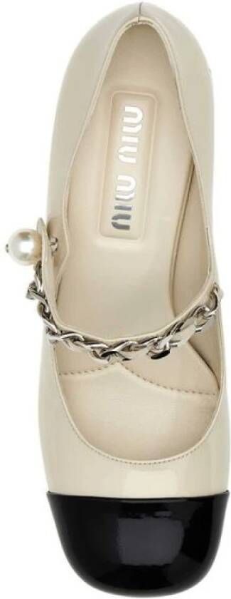 Miu Tweekleurige leren pumps