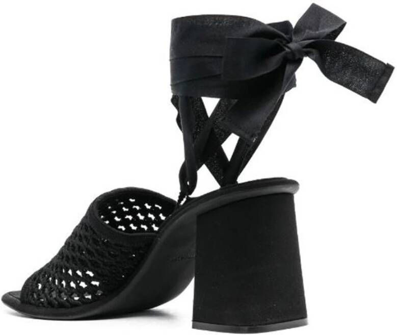 Miu Zwarte Enkelband Sandalen voor Dames Black Dames